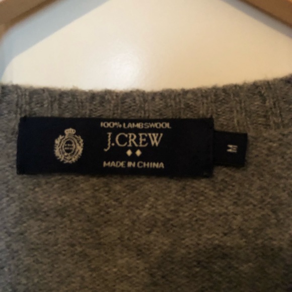 JCrew Men’s Grey and Blue Lambs Wool Argyle Sweater - Picture 3 of 3